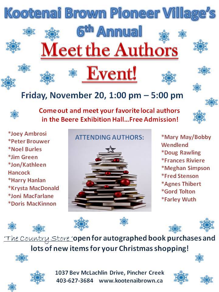 Kootneai Brown NOW - Publicity for Author’s Night 2020