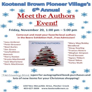 Kootneai Brown NOW  - Publicity for Author's Night 2020