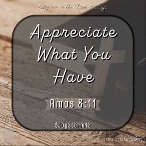 Appreciate What You Have