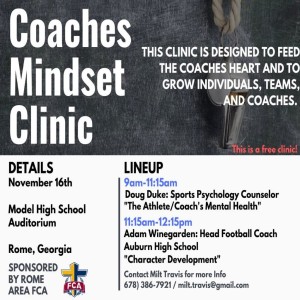 NWGA Sports LIVE - Coaches Mindset Clinic with Milt Travis