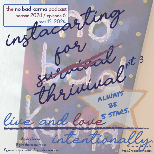 cover of episode instacarting for thrivival - pt 3: always be 5 stars