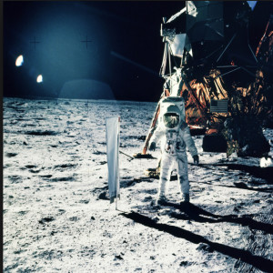 Looking back from the man on the moon