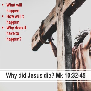 Why Did Jesus Die - Mark 10:32-45