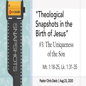 8-30-2020 - Theological Snapshots in the Birth of Jesus, pt3: The Uniqueness of the Son