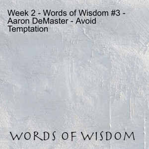 Week 2 - Words of Wisdom #3 - Aaron DeMaster - Avoid Temptation
