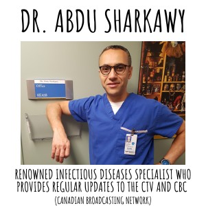 Dr. Abdu Sharkawy provides daily updates for the CBC of Canada - when his FB post went viral, he instantly became recognizable across the globe