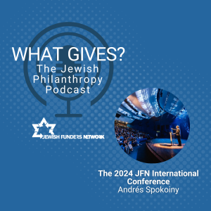 Andres Spokoiny addresses the 2024 JFN International Conference in Tel Aviv