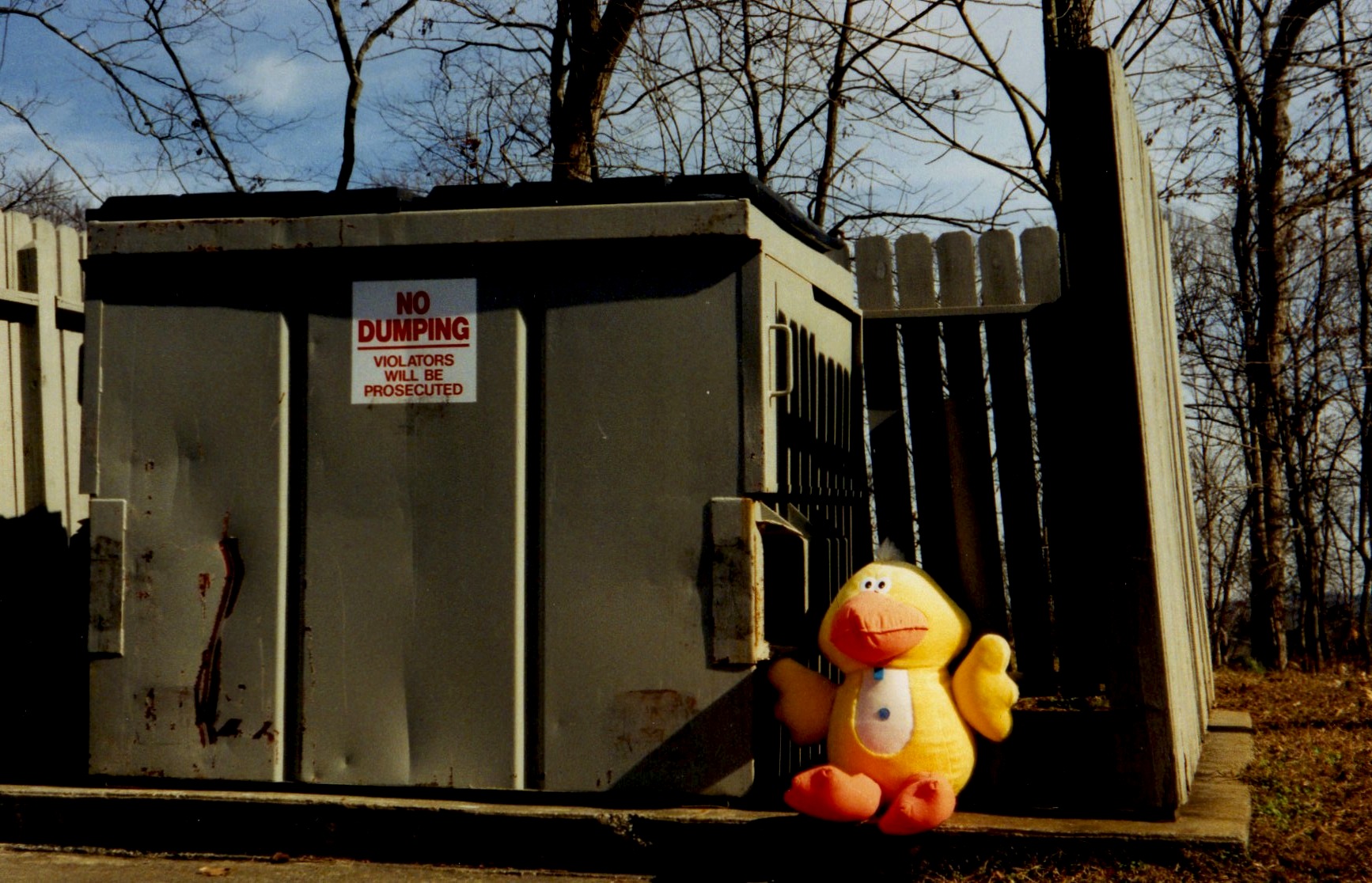 In the Corner Back by the Woodpile #33: 1980s Roller Rink Dumpster