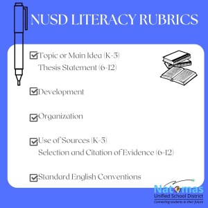 NUSD’s Literacy Efforts, Part 2: Breaking Down Rubrics from the ’Main Topic’ to Grammar