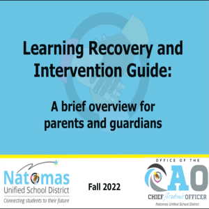 Learning Recovery - How Parents may use this Resource to help their child