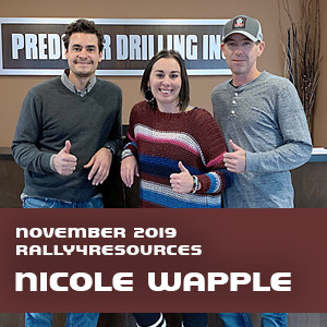 November 2019: Rally4Resources Co-Founder Nicole Wapple