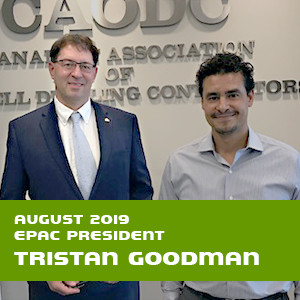 August 2019: EPAC President Tristan Goodman