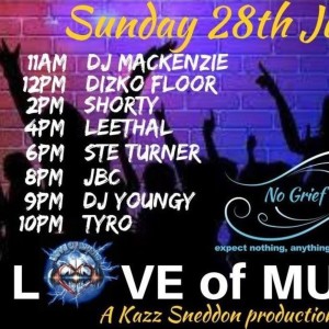 Love of music tribute to Kazz Sneddon (July Event)