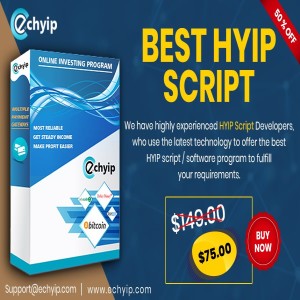 Powerful and secured best HYIP script avail at 50 % off.