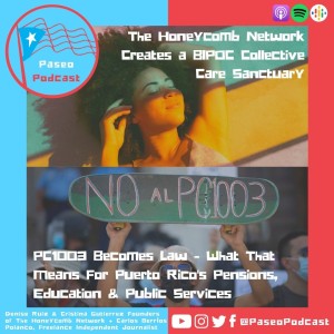 Episode 71: The Honeycomb Network Creates a BIPOC Collective Care Sanctuary + PC1003 Becomes Law - What That Means For Puerto Rico’s Pensions, Education & Public Services