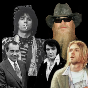 #18. Week of 12-15. Elvis meets Nixon. Nirvana unplugs. Kids help Pink Floyd. Keith Richards is born. ZZ Top take a bullet.