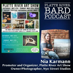 The Platte River Art Show at Mahoney State Park - May 4-5th!  With Nia Karmann