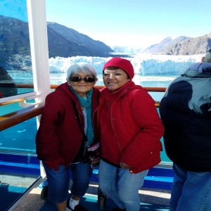 Kathy Collins on her  trip to Alaska with her Mom 