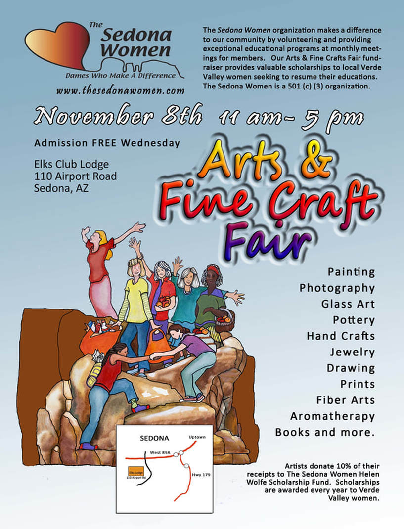 Sue Shannon on the Sedona Women Craft Fair