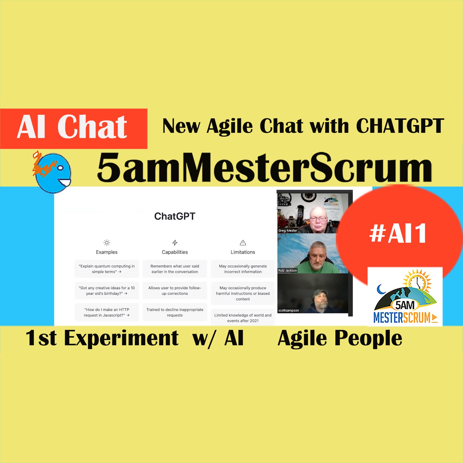 New Agile AI with ChatGPT Show AI1 #5amMesterScrum LIVE #scrum #agile