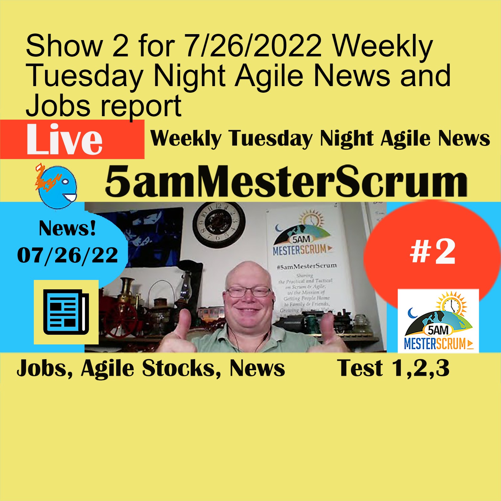 Show 2 for 7/26/2022 Weekly Tuesday Night Agile News and Jobs report