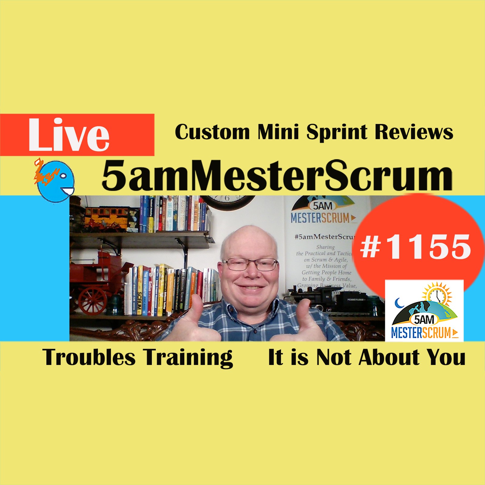 Custom Mini Reviews Lightning Talk 1155 #5amMesterScrum LIVE #scrum #agile