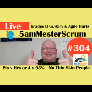 Show #304 School Grades & Thin Skin 5amMesterScrum LIVE with Scrum Master & Agile Coach Greg Mester