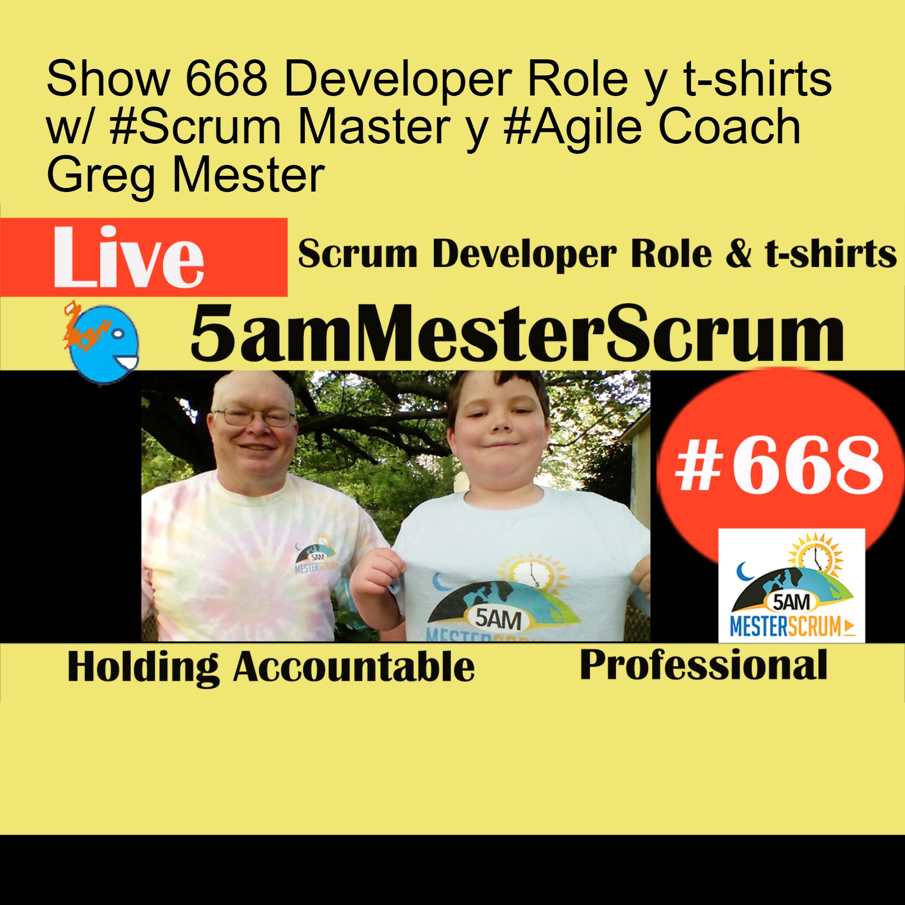 Show 668 Developer Role y t-shirts w/ #Scrum Master y #Agile Coach Greg Mester