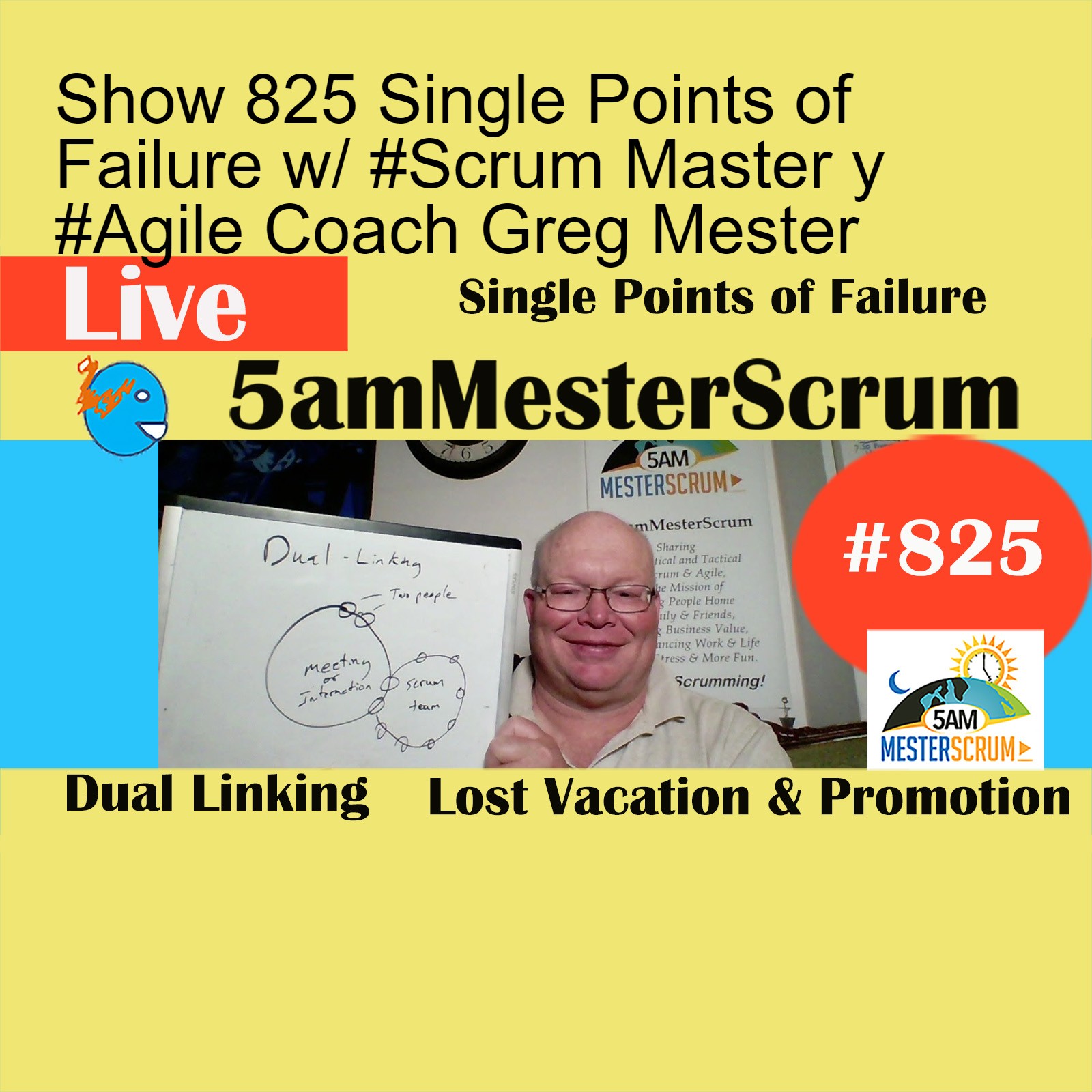 Show 825 Single Points of Failure w/ #Scrum Master y #Agile Coach Greg Mester