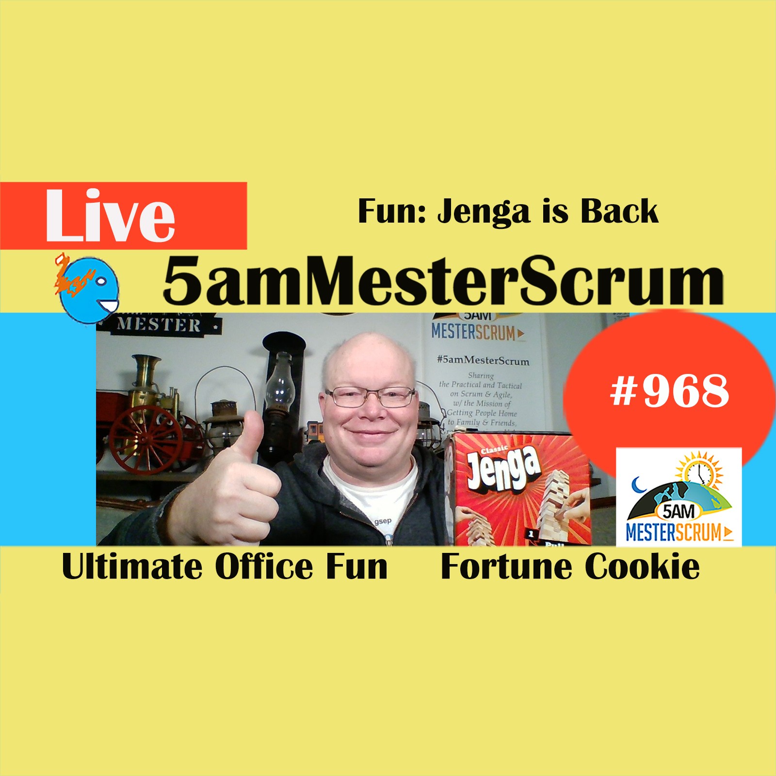 Fun: Jenga Breaks Show 968 #5amMesterScrum LIVE #scrum #agile