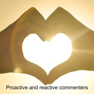 Proactive and reactive commenters