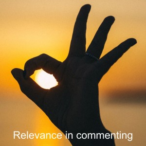 Relevance in commenting