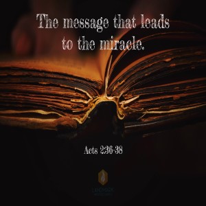 The message that leads to the miracle.