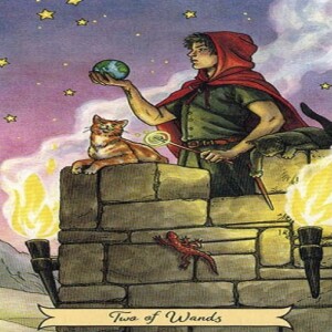 February 6, 2025 - Tarot Card of the Day - 2 of Wands