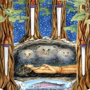 February 13, 2025 - Tarot Card of the Day - 4 of Swords