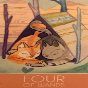 October 25, 2019 - Tarot Card of the Day - 4 of Wands