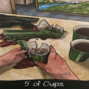October 4, 2023 - Tarot Card of the Day - 5 of Cups