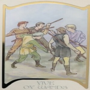 January 17, 2025 - Tarot Card of the Day - 5 of Wands