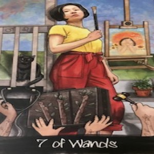 December 8, 2021 - Tarot Card of the Day - 7 of Wands