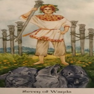 June 9, 2022 - Tarot Card of the Day - 7 of Wands