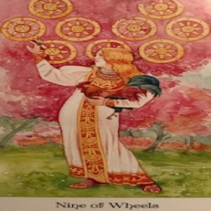 June 20, 2022 - Tarot Card of the Day - 9 of Pentacles (Wheels)