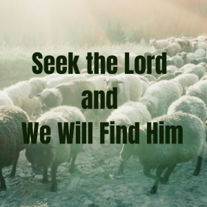 Seek the Lord and We Will Find Him