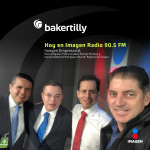 Manuel Aguilar y Pedro Canaval con Rodrigo Pachecho en Imagen Empresarial.