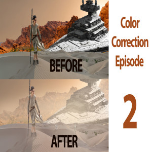 Photoshop tutorial beginner : Star Wars Fan Art Episode 2 Color Correction