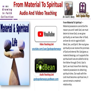 From Material To Spiritual