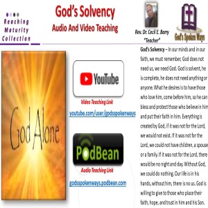 God’s Solvency