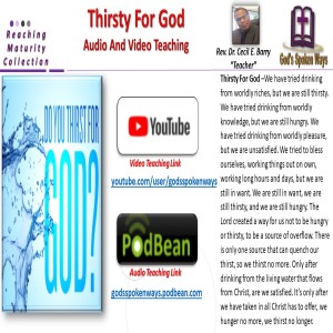Thirsty For God