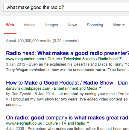 What Make Good The Radio?