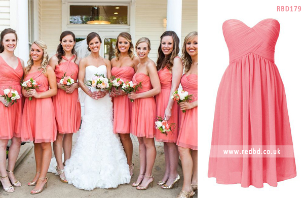 Pink Short Bridesmaid Dresses