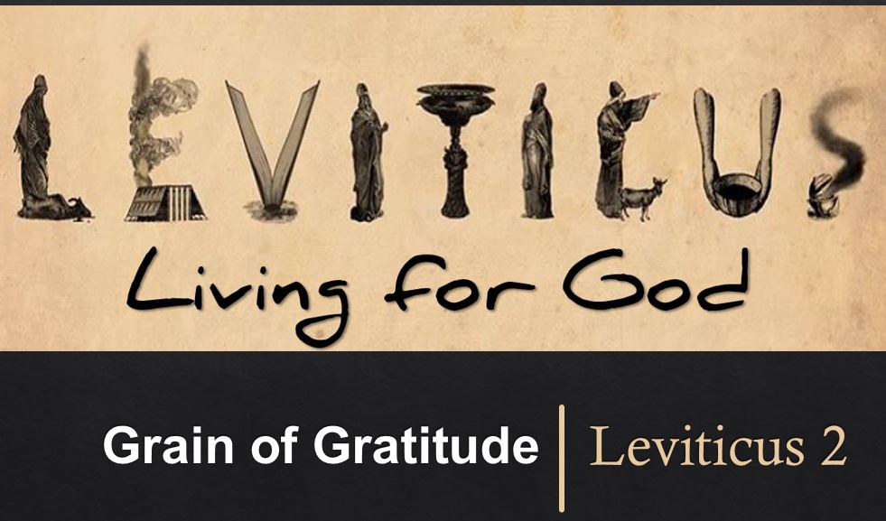 Living for God - Week 2: “Grain of Gratitude” Leviticus 2